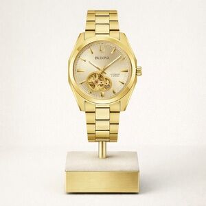 Bulova Surveyor 97A182 Gold Tone Stainless Steel Men's Automatic Watch